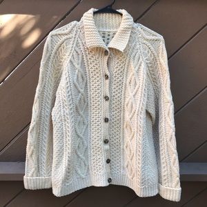 Vintage 60s Cableknit Fisherman’s Cardigan Sweater